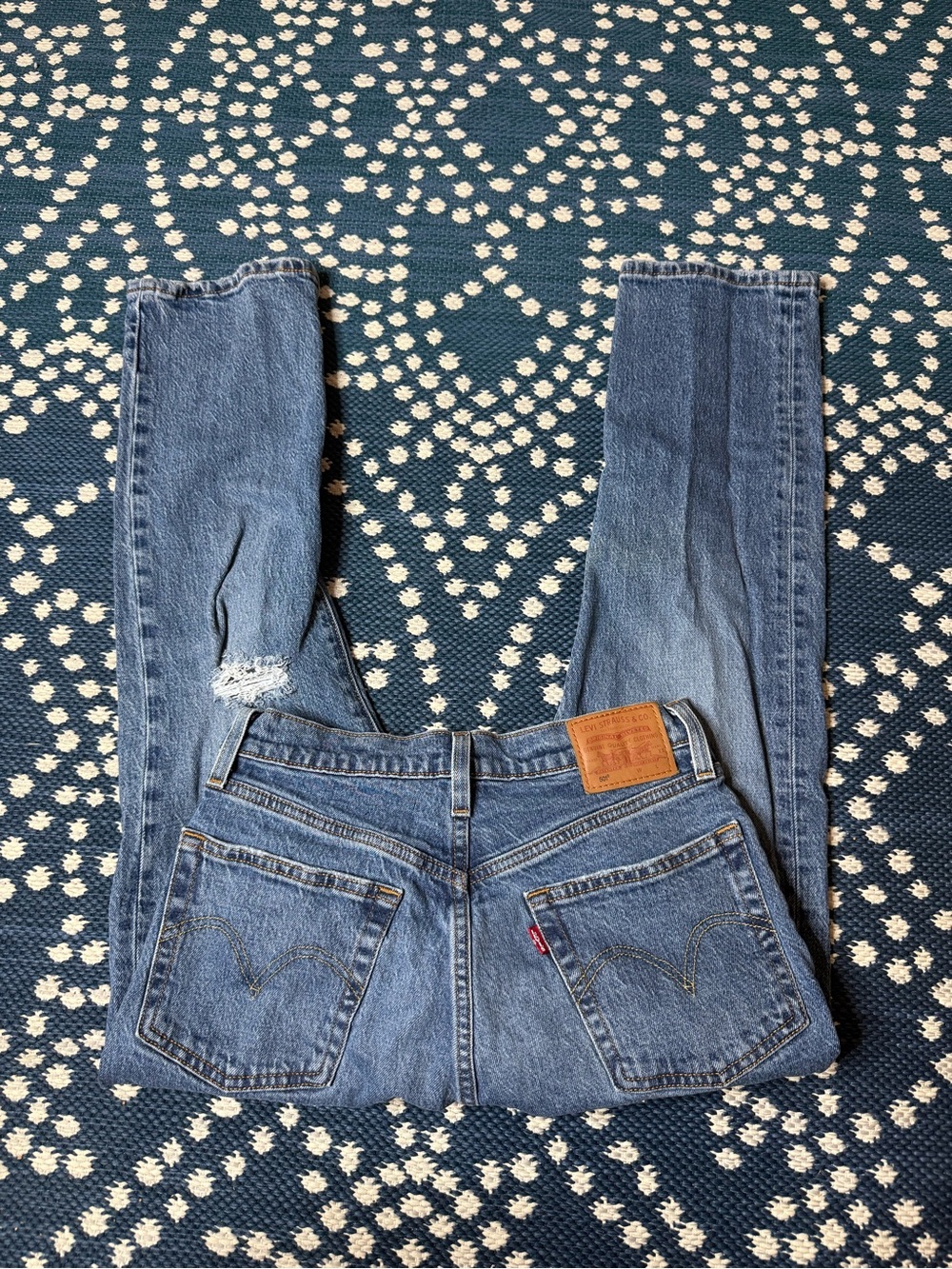 Levi's womens Blue Straight-Leg Jeans